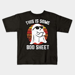 Funny This Is Some Boo-Sheet Halloween Ghost Costume Kids T-Shirt